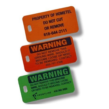 Custom Ground Wire Tags