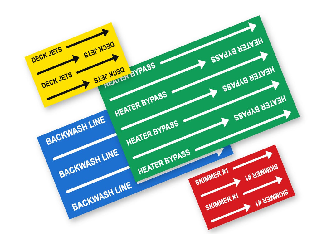 DuraMark™ Pool & Spa Self-Stick Pipe Markers