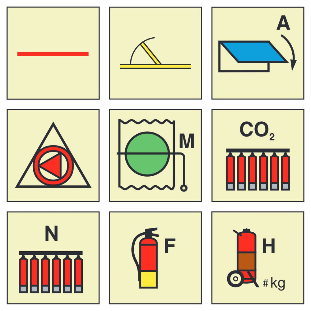 ISO 17631 Fire Control Plan Symbol Signs – sample signs | Craftmark marine safety signs
