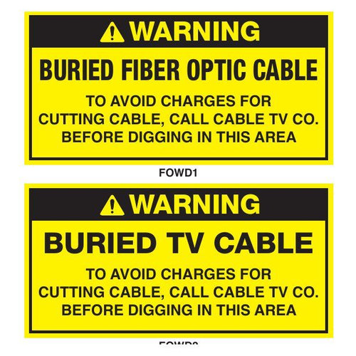 Fiber / CATV Warning Decals