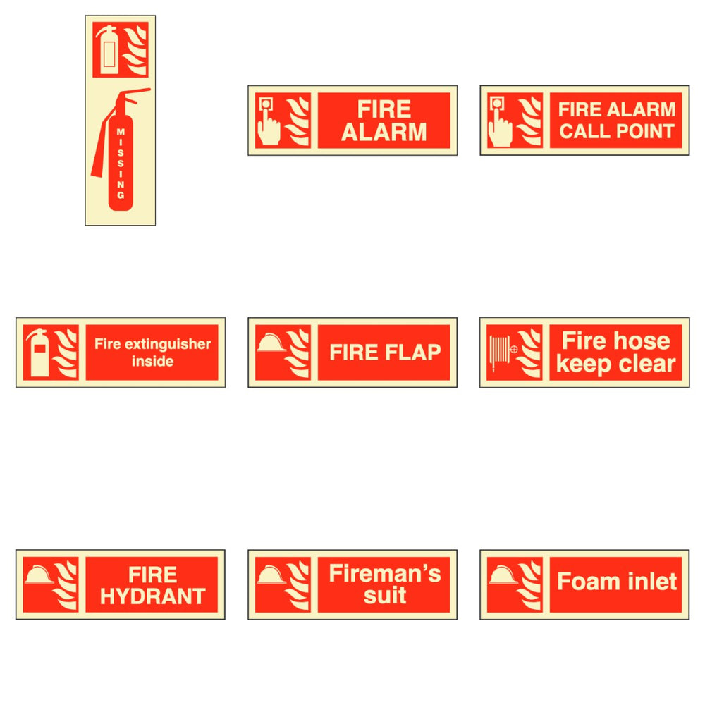 Fire Equipment Location Signs – sample signs | Craftmark marine safety signs