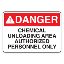 CHEMICAL UNLOADING AREA AUTHORIZED PERSONNEL ONLY (18556)
