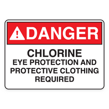 CHLORINE EYE PROTECTION AND PROTECTIVE CLOTHING REQUIRED (18557)