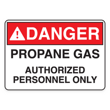 PROPANE GAS AUTHORIZED PERSONNEL ONLY (18600)