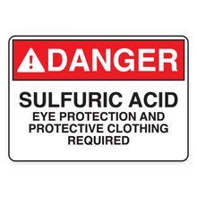 SULFURIC ACID EYE PROTECTION AND PROTECTIVE CLOTHING REQUIRED (18603)