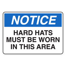HARD HATS MUST BE WORN IN THIS AREA (18638)