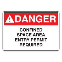 DANGER – CONFINED SPACE AREA ENTRY PERMIT REQUIRED (18662)