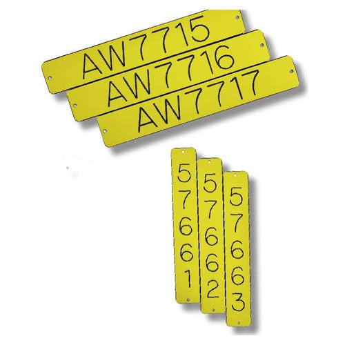 Plastic Sequentially Engraved Pole Tags