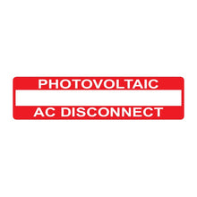 PVSL-22 Photovoltaic AC Disconnect (write-in) – 1” x 4”