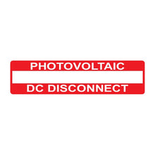 PVSL-23 Photovoltaic DC Disconnect (write-in) – 1” x 4”