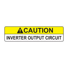 PVSL-29 Caution: Inverter Output Circuit – 1” x 4”