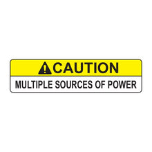 PVSL-30 Caution: Multiple Sources of Power – 1” x 4”