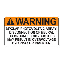 PVSL-55 Warning: Bipolar Photovoltaic Array – 2” x 3.75”