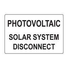 PVSL-73 Photovoltaic Solar System Disconnect – 2” x 3.75”