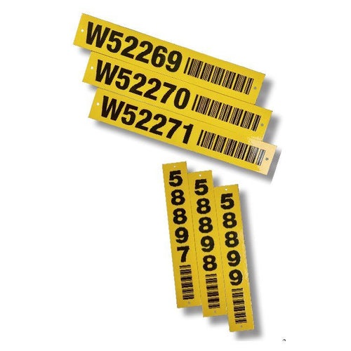 Reflective Sequentially Numbered Pole Tags