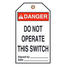 DO NOT OPERATE THIS SWITCH (16411)