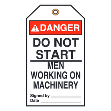 DO NOT START MEN WORKING ON MACHINERY (16418)