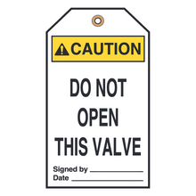 DO NOT OPEN THIS VALVE (16468)
