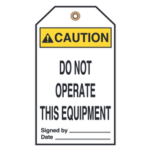 DO NOT OPERATE THIS EQUIPMENT (16471)