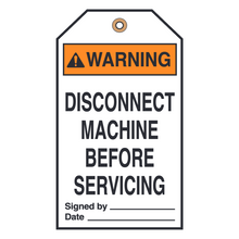 DISCONNECT MACHINE BEFORE SERVICING (16476)