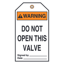 DO NOT OPEN THIS VALVE (16479)