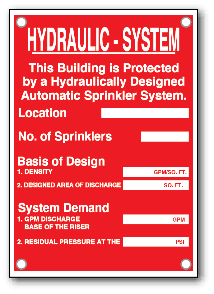 Fire Sprinker Sign Fire Sprinkler Signs – Craftmark Pipe Markers